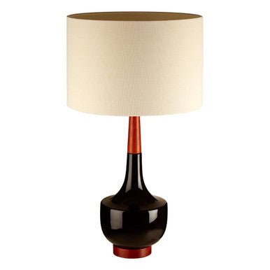 Sirus Table Lamp with Wood And Ceramic Base - Bargainia.com - 5018705424552