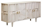 Sita Four Door Whitewash Mango Wood Abstract Sideboard - Bargainia.com - 5063227013609