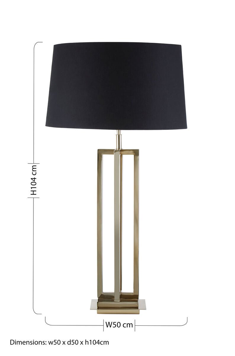 Skye Gold Finish Rectangular Table Lamp - Bargainia.com - 5018705464282