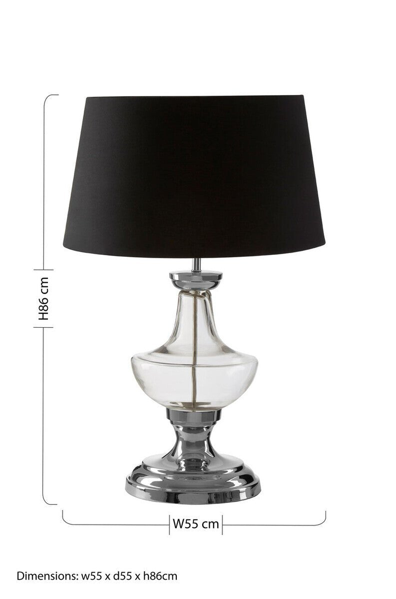 Skye Table Lamp with Clear Base - Bargainia.com - 5018705464367