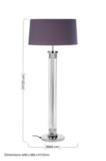 Skye Tall Acrylic And Tubular Base Floor Lamp - Bargainia.com - 5018705464336