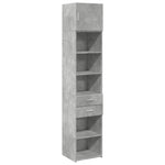 Slim Storage Cabinet Concrete Grey 45x42.5x225 cm Engineered Wood - Bargainia.com - 