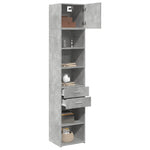 Slim Storage Cabinet Concrete Grey 45x42.5x225 cm Engineered Wood - Bargainia.com - 