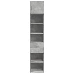 Slim Storage Cabinet Concrete Grey 45x42.5x225 cm Engineered Wood - Bargainia.com - 