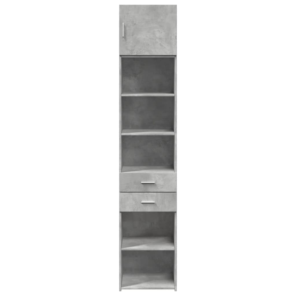 Slim Storage Cabinet Concrete Grey 45x42.5x225 cm Engineered Wood - Bargainia.com - 