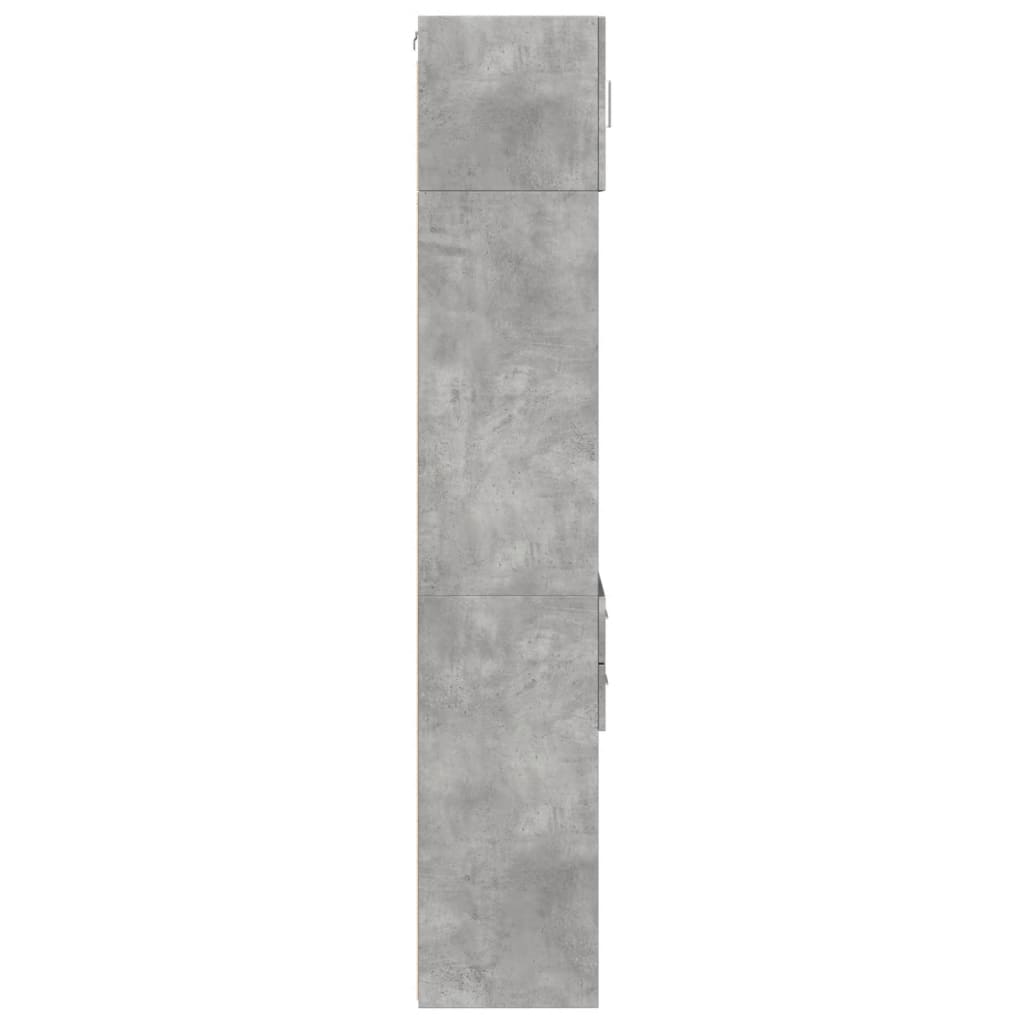Slim Storage Cabinet Concrete Grey 45x42.5x225 cm Engineered Wood - Bargainia.com - 