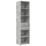 Slim Storage Cabinet Concrete Grey 45x42.5x225 cm Engineered Wood - Bargainia.com - 