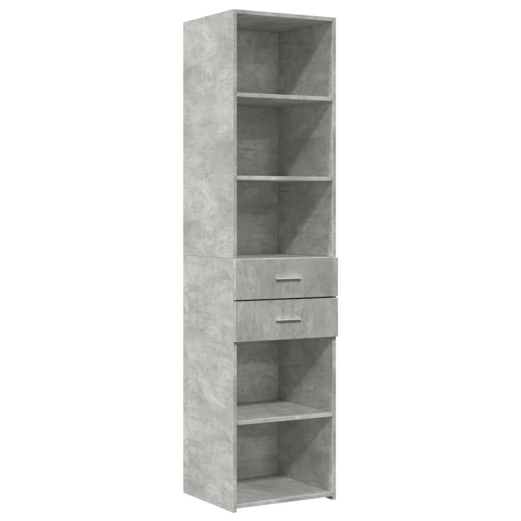 Slim Storage Cabinet Concrete Grey 45x42.5x225 cm Engineered Wood - Bargainia.com - 