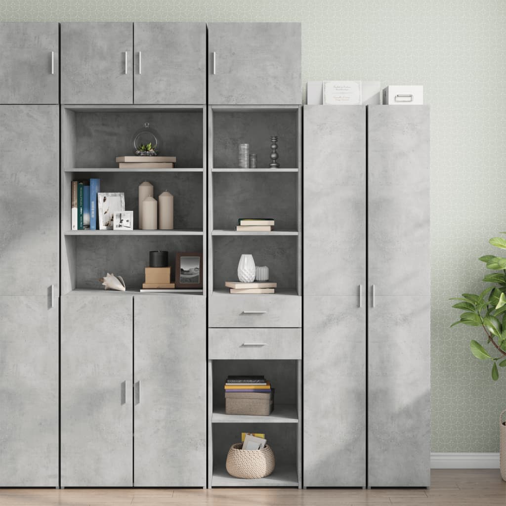Slim Storage Cabinet Concrete Grey 45x42.5x225 cm Engineered Wood - Bargainia.com - 8721102653865 - 3281297