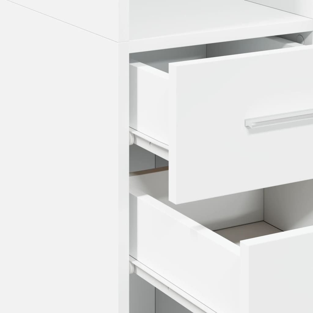 Slim Storage Cabinet White 30x42.5x225 cm Engineered Wood - Bargainia.com - 8721102653551 - 3281266