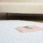 Snow White Plain Shaggy Rug - California - Bargainia.com - 
