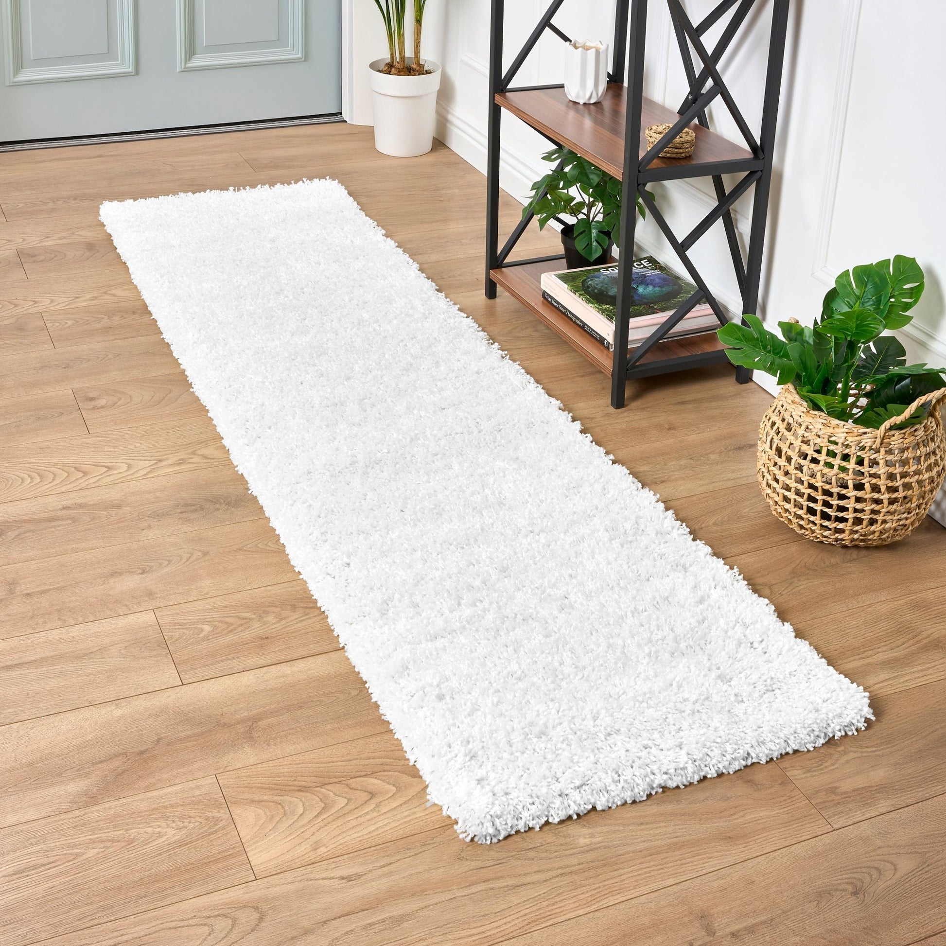 Snow White Plain Shaggy Rug - California Rugs Rug Masters