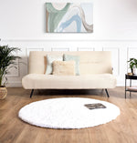 Snow White Plain Shaggy Rug - California - Bargainia.com - 