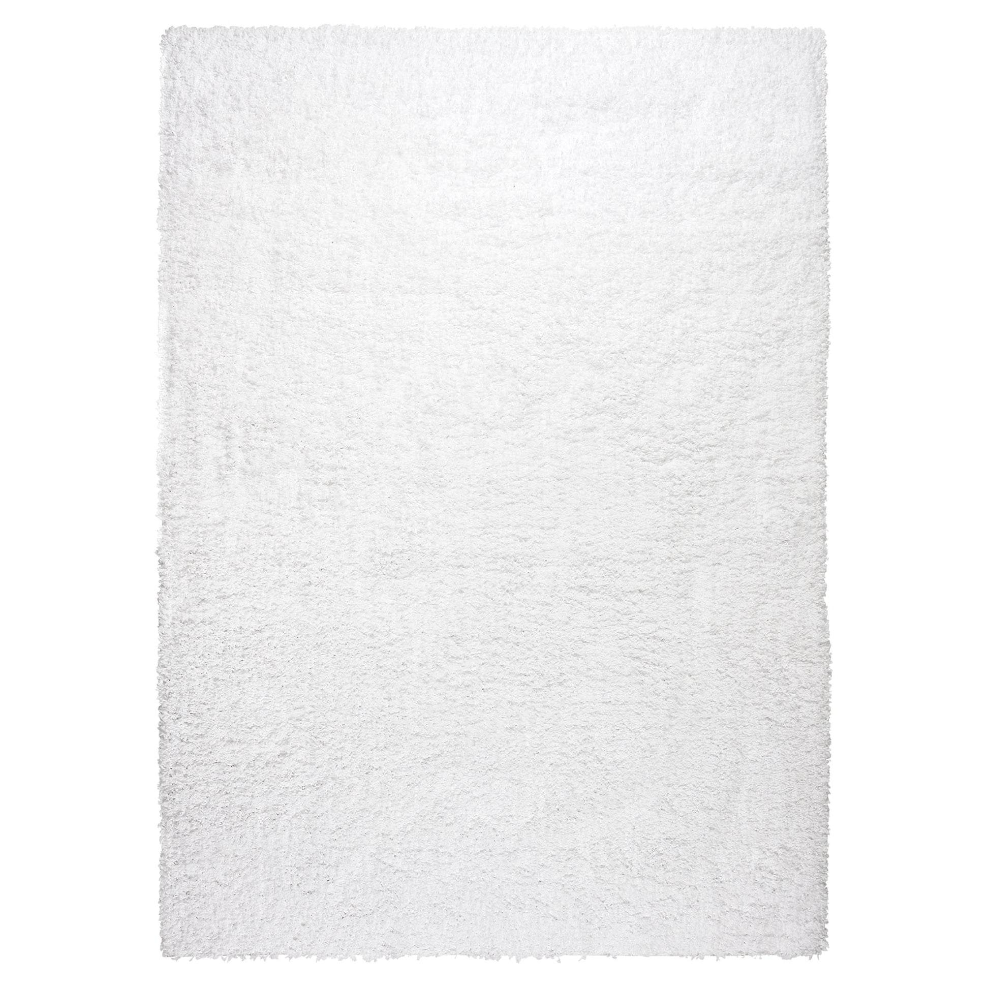 Snow White Plain Shaggy Rug - California Rugs Rug Masters 60x110cm (2'x3'7")