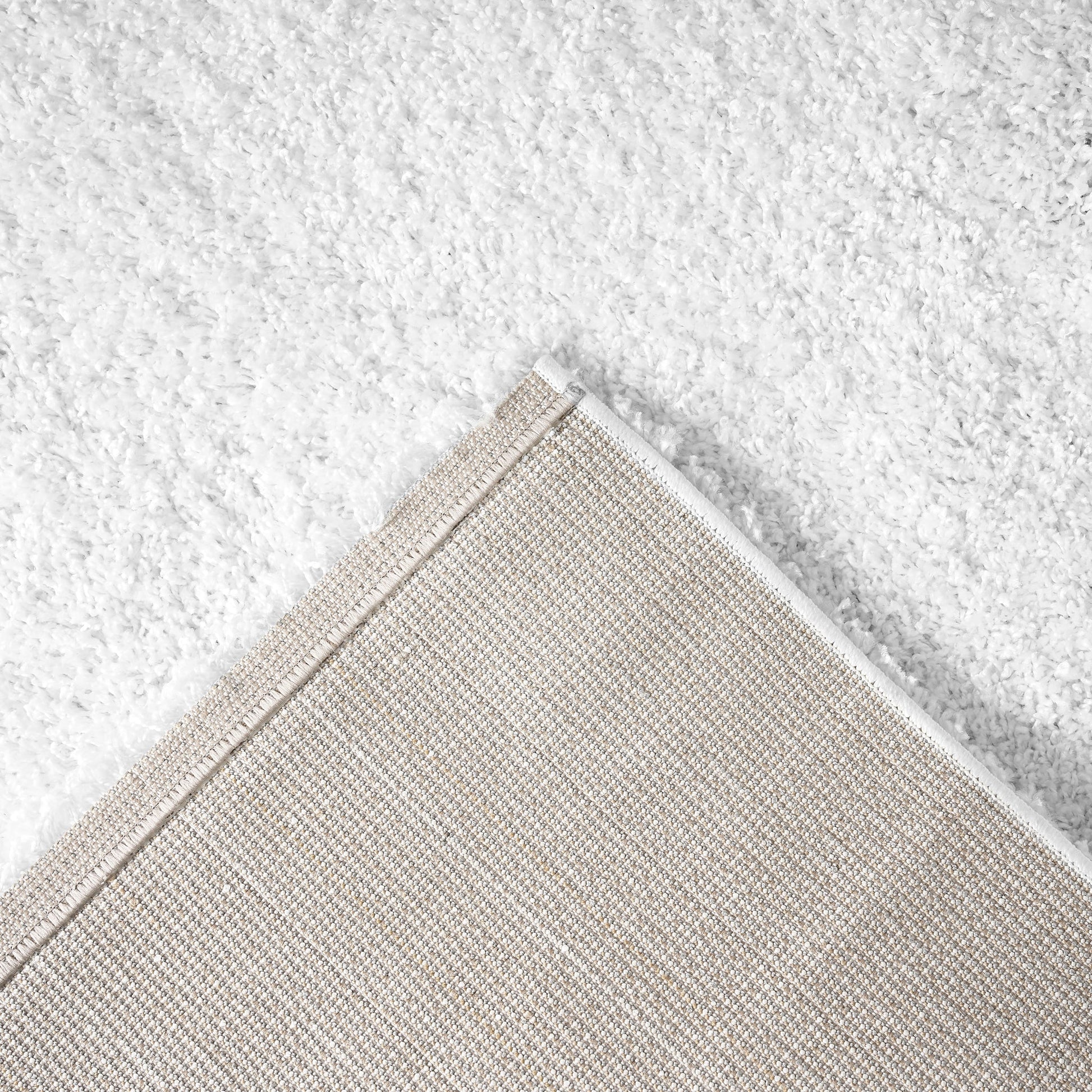 Snow White Plain Shaggy Rug - California Rugs Rug Masters