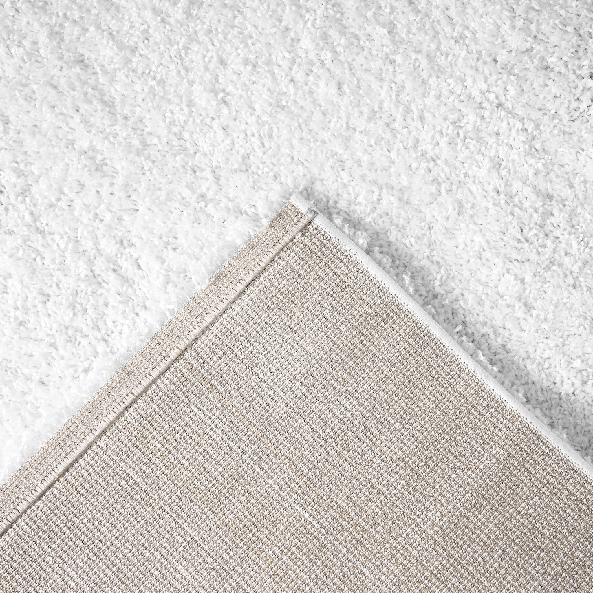 Snow White Plain Shaggy Rug - California Rugs Rug Masters