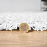Snow White Plain Shaggy Rug - California - Bargainia.com - 