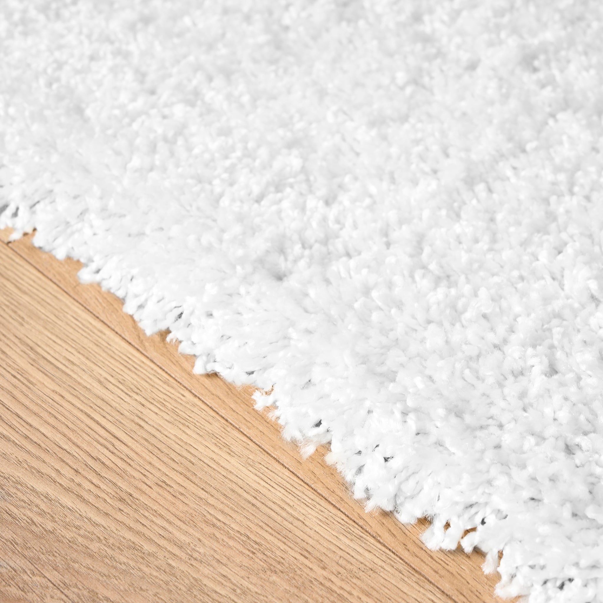Snow White Plain Shaggy Rug - California Rugs Rug Masters