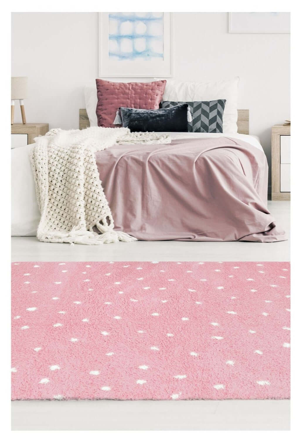 Snug Spotty Shaggy Rug | R467A - Bargainia.com - 5053095228007 - R467A-SG153080/150