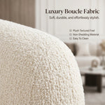 Sofa Bed Fluffy Cream Boucle 2 Seater - Cirrus - Bargainia.com - 5056536119384