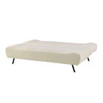 Sofa Bed Fluffy Cream Boucle 2 Seater - Cirrus - Bargainia.com - 