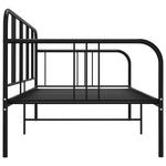 Sofa Bed Frame without Mattress Black Metal 90x200 cm - Bargainia.com - 