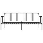 Sofa Bed Frame without Mattress Black Metal 90x200 cm - Bargainia.com - 