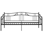 Sofa Bed Frame without Mattress Black Metal 90x200 cm - Bargainia.com - 