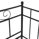 Sofa Bed Frame without Mattress Black Metal 90x200 cm - Bargainia.com - 