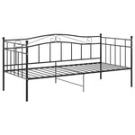 Sofa Bed Frame without Mattress Black Metal 90x200 cm - Bargainia.com - 