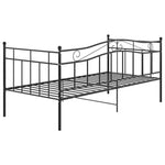 Sofa Bed Frame without Mattress Black Metal 90x200 cm - Bargainia.com - 