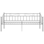 Sofa Bed Frame without Mattress Grey Metal 90x200 cm - Bargainia.com - 