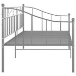 Sofa Bed Frame without Mattress Grey Metal 90x200 cm - Bargainia.com - 