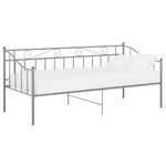 Sofa Bed Frame without Mattress Grey Metal 90x200 cm - Bargainia.com - 
