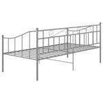 Sofa Bed Frame without Mattress Grey Metal 90x200 cm - Bargainia.com - 
