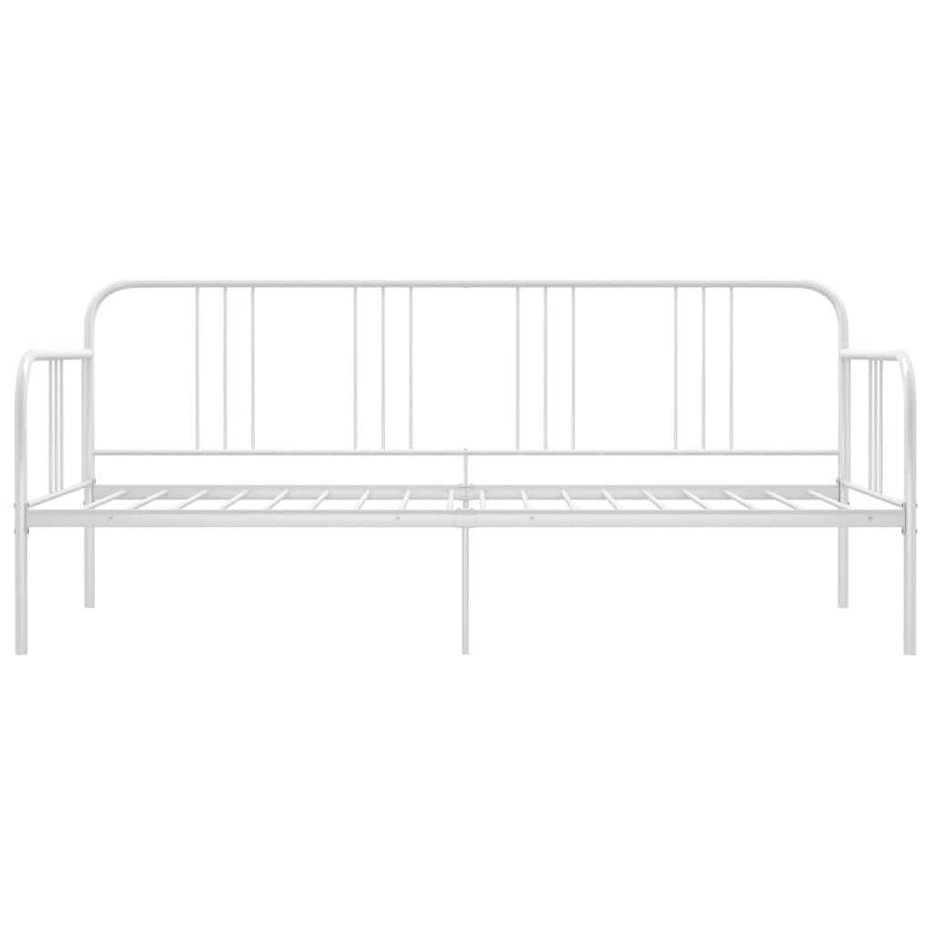 Sofa Bed Frame without Mattress White Metal 90x200 cm - Bargainia.com - 