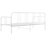 Sofa Bed Frame without Mattress White Metal 90x200 cm - Bargainia.com - 