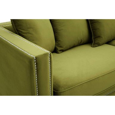 Sofia 3 Seat Moss Velvet Sofa - Bargainia.com - 