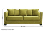 Sofia 3 Seat Moss Velvet Sofa - Bargainia.com - 