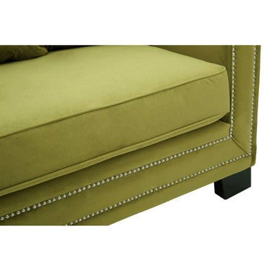 Sofia 3 Seat Moss Velvet Sofa - Bargainia.com - 