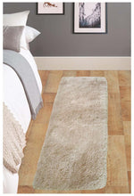 Soft Washable Beige Shaggy Rug | SA - 02 - Bargainia.com - 