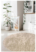 Soft Washable Beige Shaggy Rug | SA - 02 - Bargainia.com - 
