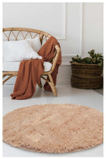 Soft Washable Beige Shaggy Rug | SA - 02 - Bargainia.com - 