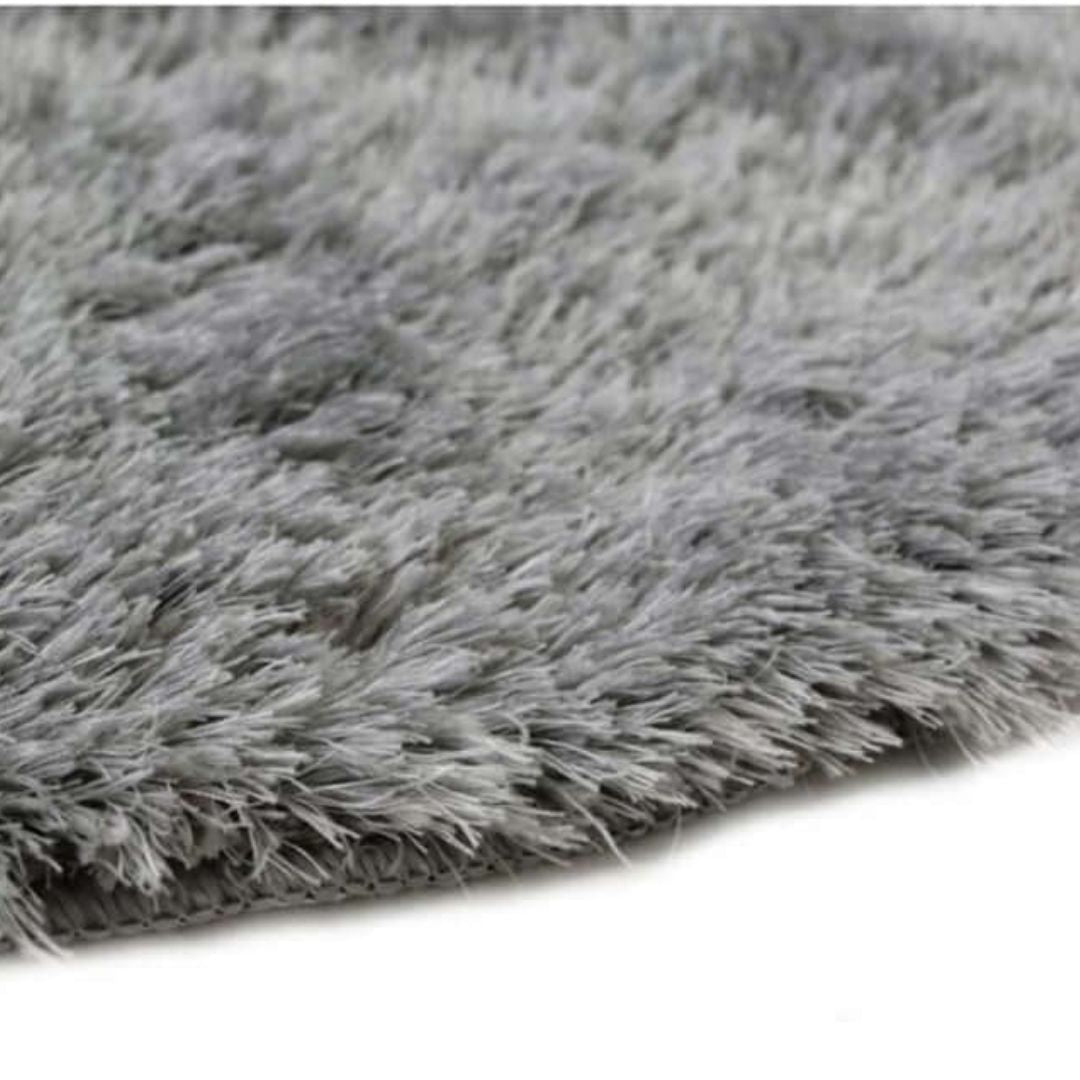Soft Washable Grey Shaggy Rug | SA - 04 - Bargainia.com - 