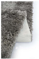 Soft Washable Grey Shaggy Rug | SA - 04 - Bargainia.com - 