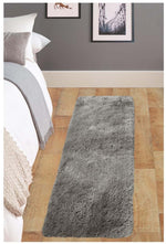 Soft Washable Grey Shaggy Rug | SA - 04 - Bargainia.com - 