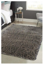 Soft Washable Grey Shaggy Rug | SA - 04 - Bargainia.com - 