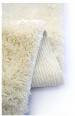 Soft Washable Ivory Shaggy Rug | SA - 01 - Bargainia.com - 