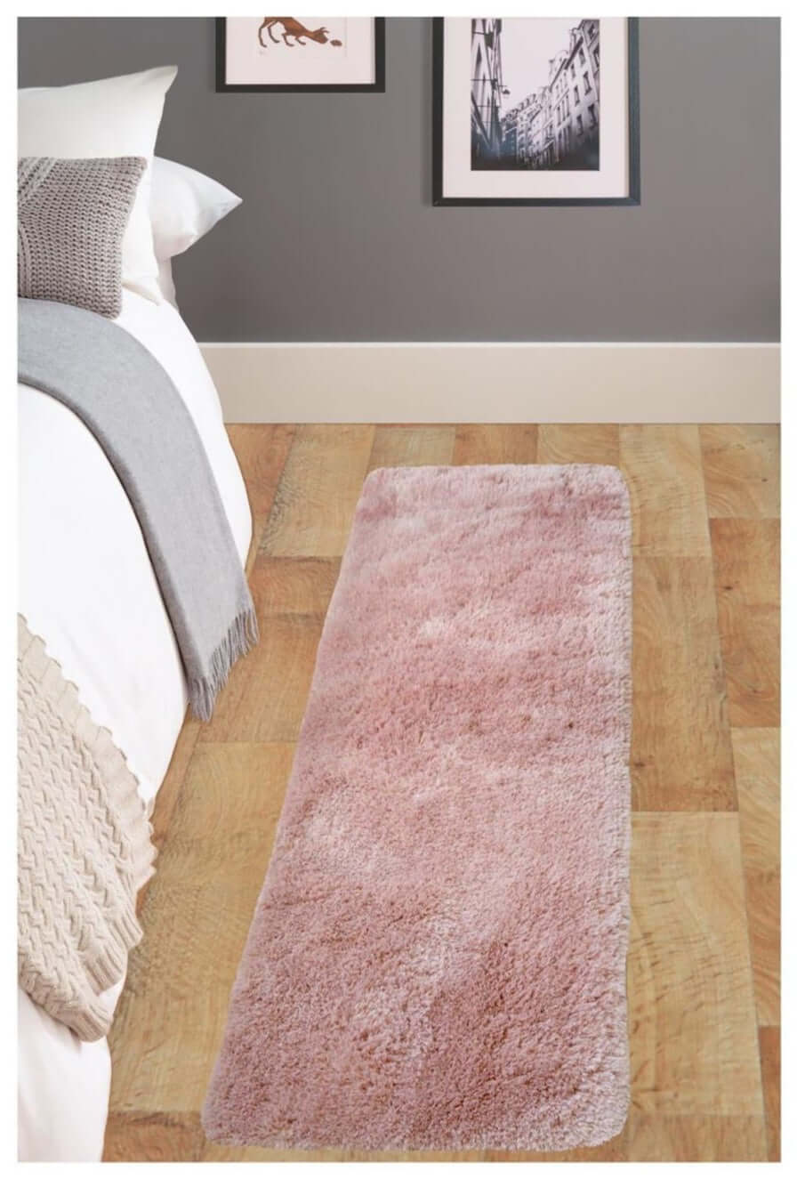 Soft Washable Pink Shaggy Rug | SA - 07 - Bargainia.com - 5053095200652 - SOFTWSSA-07100/100