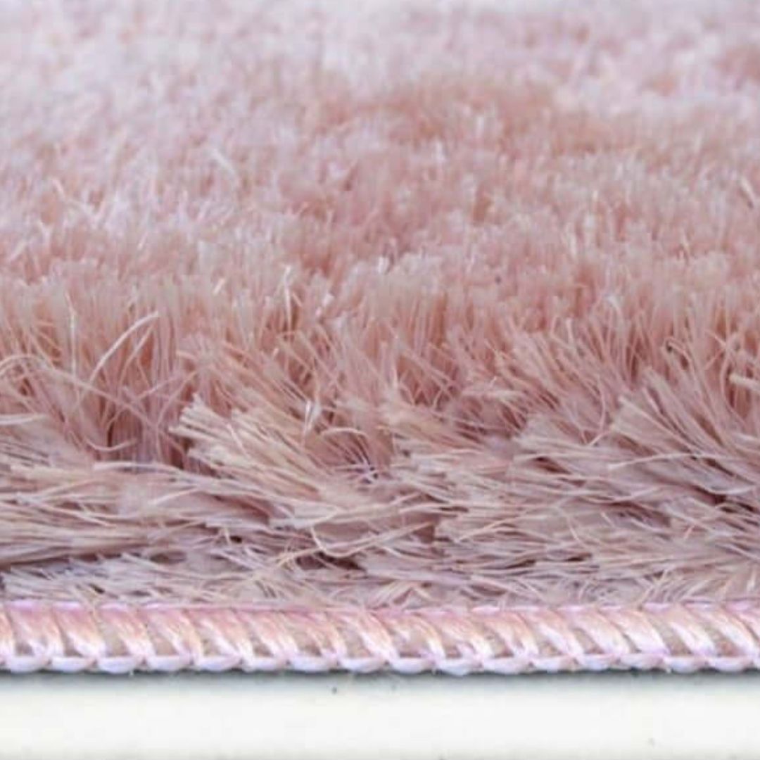 Soft Washable Pink Shaggy Rug | SA - 07 - Bargainia.com - 